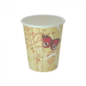 50 Stk. Coffee to Go Becher Kaffeebecher Butterfly 300 ml 12 oz